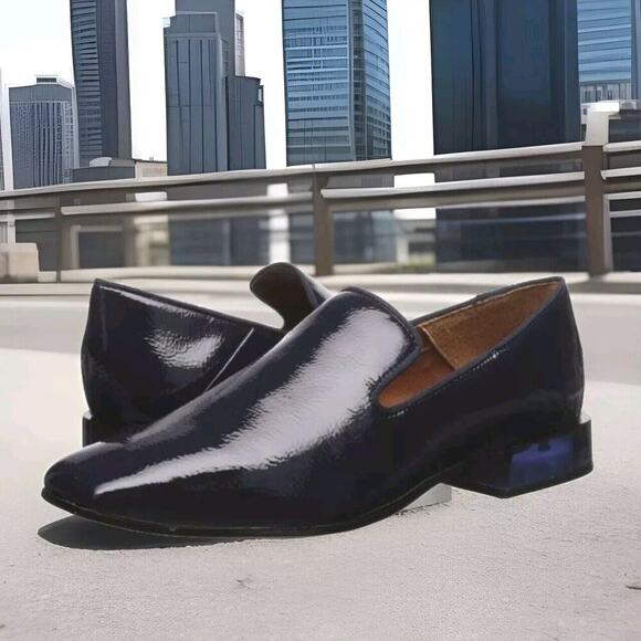 New! Franco Sarto Women's Mercy Loafer Flat Midnight Blue Size 9 MSRP $109 - Picture 1 of 12